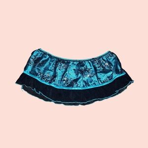 Blue Skirted Thong